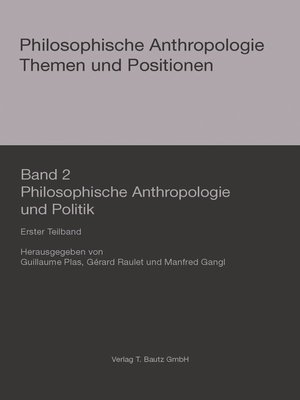cover image of Philosophische Anthropologie und Politik